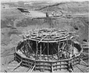 Gun Block No. 2, Bolts and Templet in Place, 1937