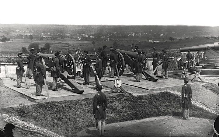Fort Lincoln Gun Emplacements 5 & 6, 100-pounder Parrott Gun in Background