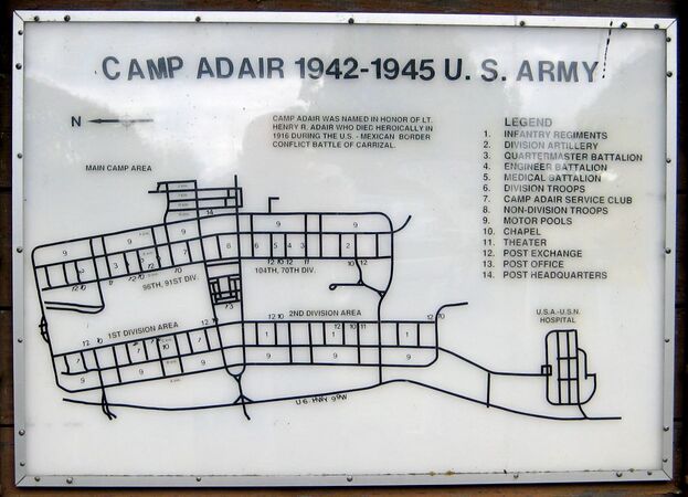 Camp Adair Map