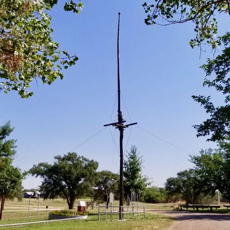 Original Fort Elliott Flag pole at the Old Mobeetie Jail Museum in Mobeetie, Tx.