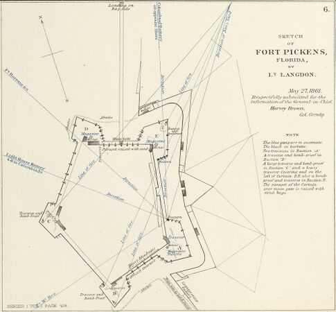 Plan of Fort Pickens 1861