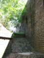 Looking up toward the Chemin de Ronde from the covered access to the gallery