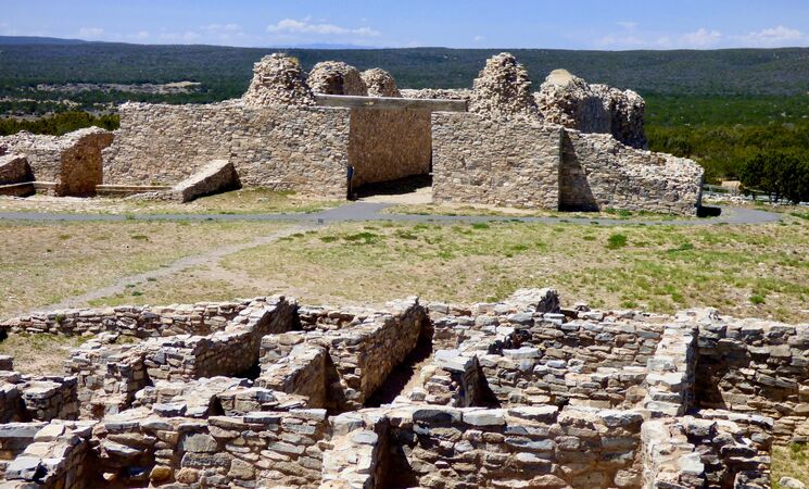 Mission Gran Quivira Second Church from the Pueblo.