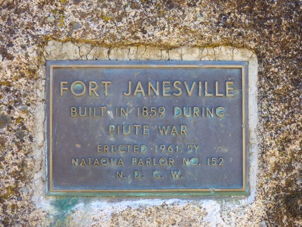 Fort Janesville Marker Text