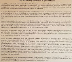 Fort Kootenai 1915 Marker History at Libby Heritage Museum.