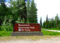 Beaumont Provincial Park Sign