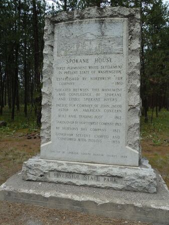 Spokane House Marker