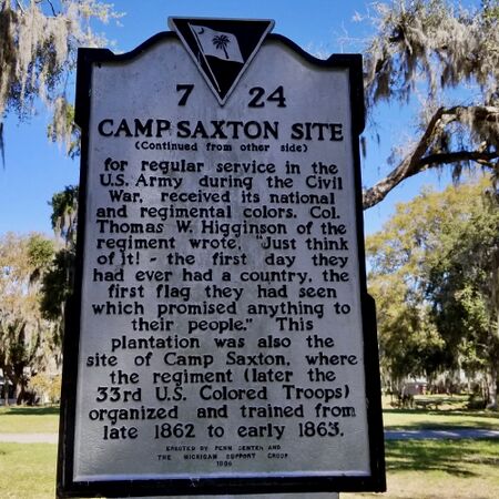 Camp Saxton Marker Side 2.