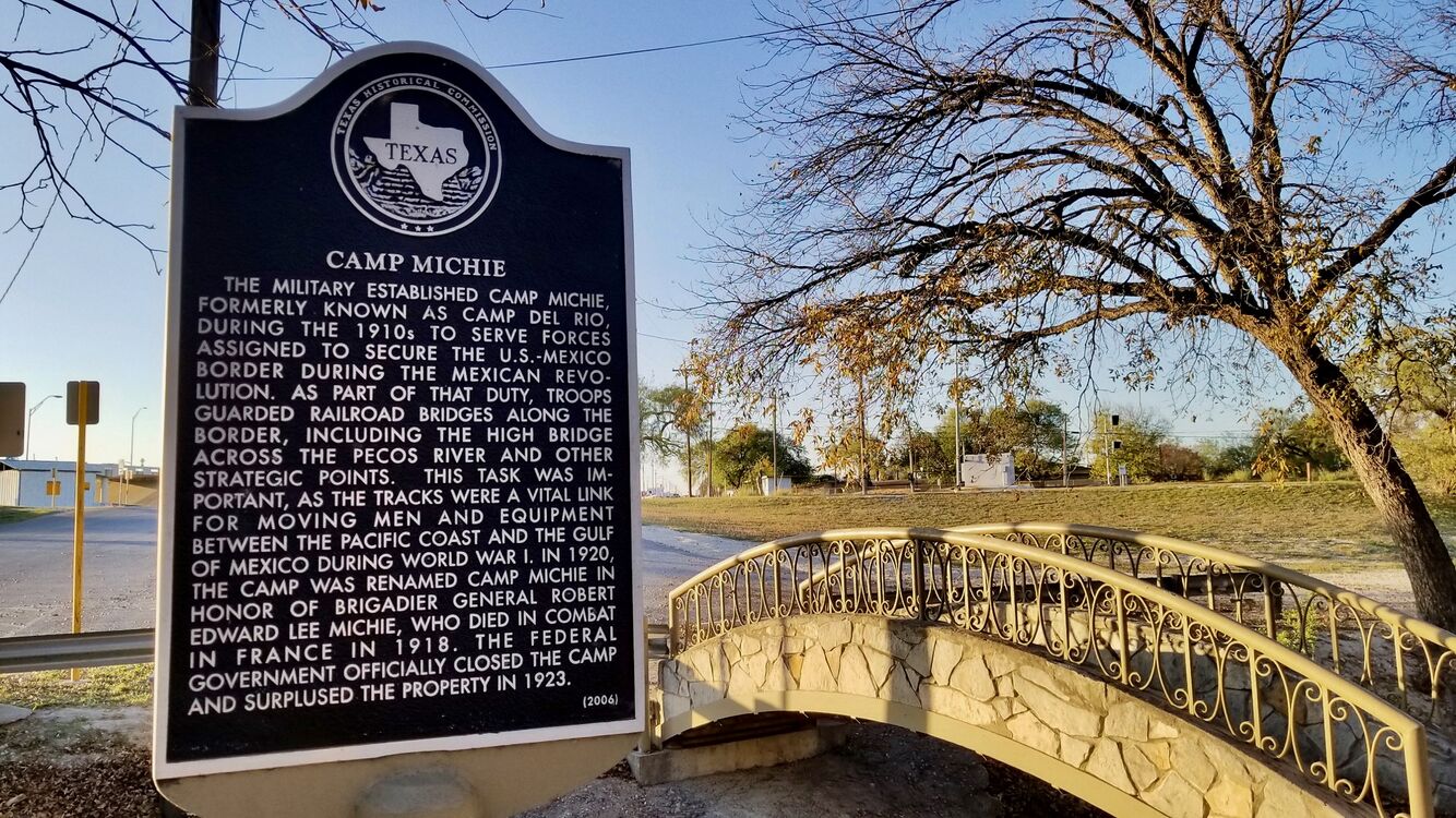 Camp Michie & Camp Del Rio Marker.