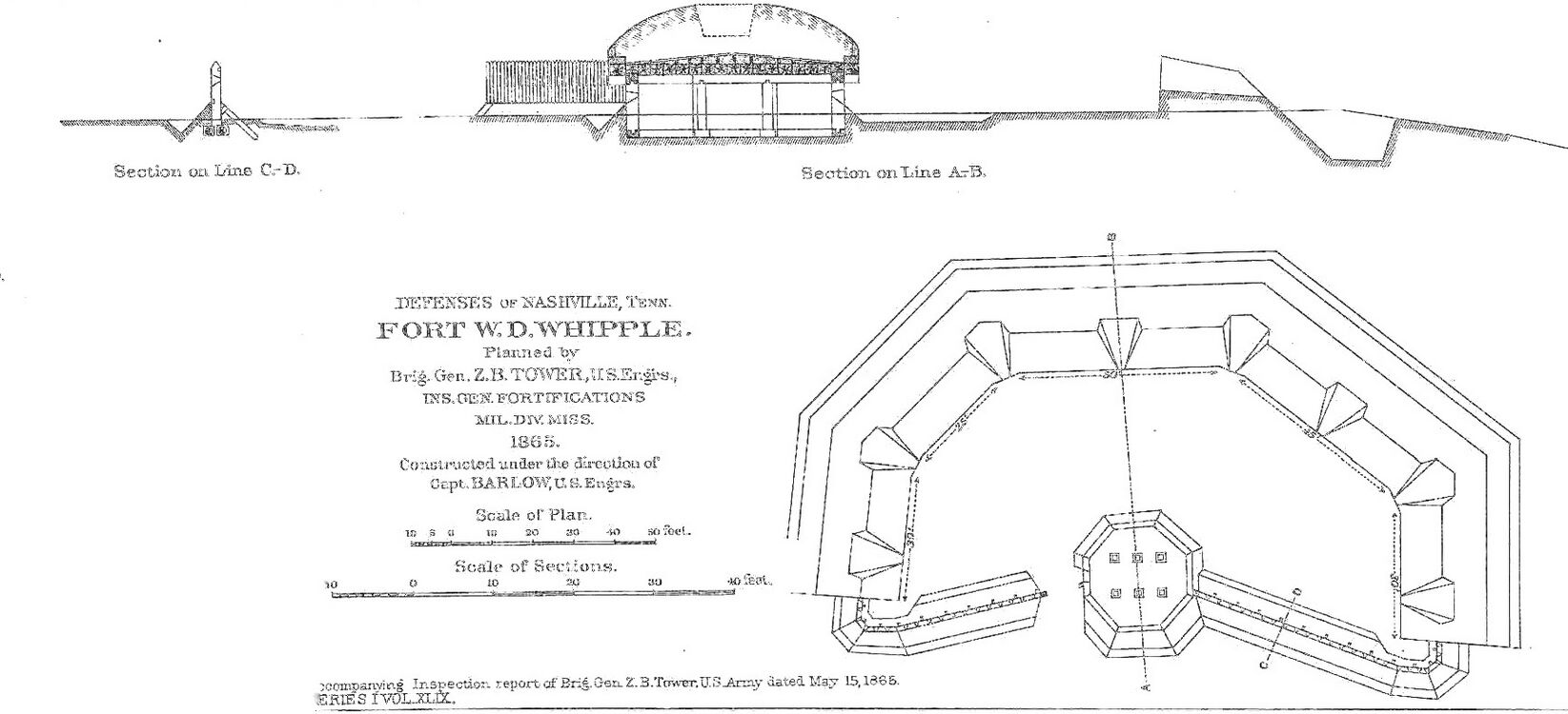 Fort W.D. Whipple Plan from the tower Report