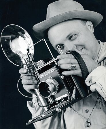 Self Portrait of Zeke Walton the head civilian photographer of the 9th Signal Corp
