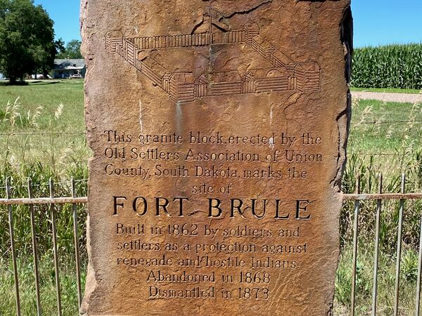 Fort Brule Monument Text.