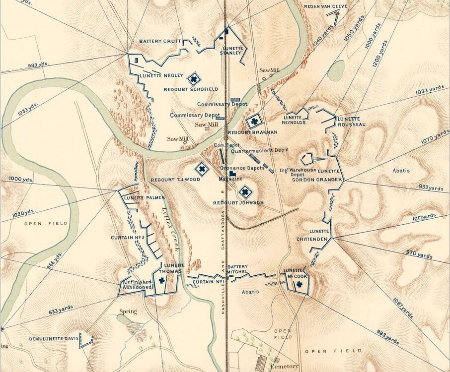 Fort Rosecrans Plan 1865