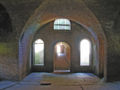 Inside the Northwest bastion, looking back thru the gallery to the parade grounds